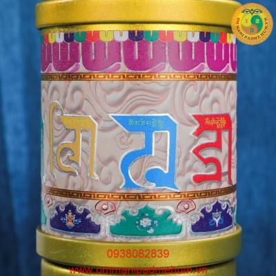 Kinh luân điện Om Mani Padme Hum có nhạc sẵn cỡ nhỏ 20cm